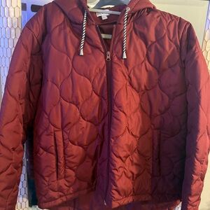Nordstrom Burgundy Hooded Jacket